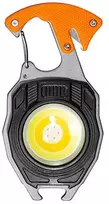 Topt Mini žibintuvėlis LED raktų pakabukas W5147 Type C with 2 screwdriver bits oranžinis