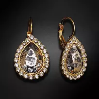 Diamond Sky Jewelry Auskarai moterims DiamondSky „Celestial Drop (Rose Patina)“ su Swarovski kristalais