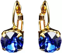 Diamond Sky Jewelry Auskarai moterims DiamondSky „Glory (Sapphire)“ su Swarovski kristalais