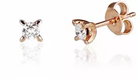 Auksiniai auskarai su briliantais Diamond Sky "Solitaire"