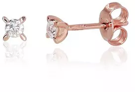 Auksiniai auskarai su briliantais Diamond Sky "Solitaire II"