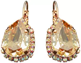 Diamond Sky Jewelry Auskarai moterims DiamondSky „Crystal Drop III (Golden Shadow)“ su Swarovski kristalais