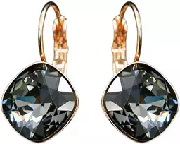 Diamond Sky Jewelry Auskarai moterims DiamondSky „Glare IV (Sidabrinis Night)“ su Swarovski kristalais