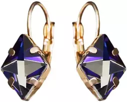 Diamond Sky Jewelry Auskarai moterims DiamondSky „Crystal Rhombus III (Bermuda Mėlyna)“ su Swarovski kristalais
