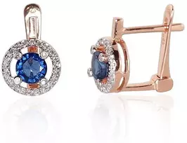 Auksiniai auskarai su briliantais Diamond Sky “Hearts and Arrows IV”