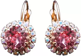 Diamond Sky Jewelry Auskarai moterims DiamondSky „Clarice IX (Light Rose)“ su Swarovski kristalais