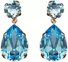 Diamond Sky Jewelry Auskarai moterims DiamondSky „Crystal Drop IV (Aquamarine Mėlyna)“ su Swarovski kristalais