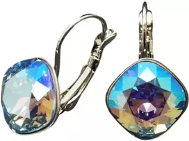 Diamond Sky Jewelry Auskarai moterims DiamondSky „Glare IV R (Light Sapphire Shimmer)“ su Swarovski kristalais