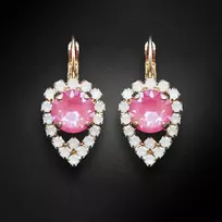 Diamond Sky Jewelry Auskarai moterims Diamond Sky „Diva (Lotus Rožinė DeLite)“ su Swarovski kristalais