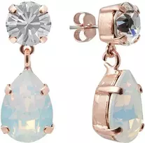 Diamond Sky Jewelry Auskarai moterims DiamondSky „Venus IV (Baltas Opal)“ su Swarovski kristalais