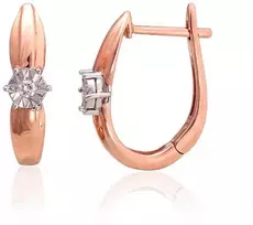 Auksiniai auskarai su briliantais Diamond Sky "Juno Gold IV"