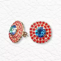 Diamond Sky Jewelry Auskarai moterims DiamondSky „Andrea (Bermuda Mėlyna)“ su Swarovski kristalais