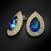 Diamond Sky Jewelry Auskarai moterims DiamondSky „Jasmine (Bermuda Mėlyna)“ su Swarovski kristalais