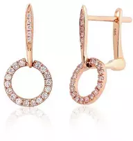 Auksiniai auskarai su briliantais Diamond Sky “Omega”