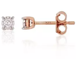 Auksiniai auskarai su briliantais Diamond Sky "Juno Gold VII"