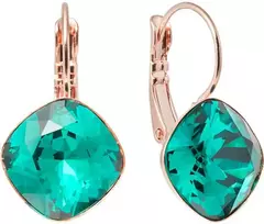 Diamond Sky Jewelry Auskarai moterims DiamondSky „Glare IV (Emerald)“ su Swarovski kristalais