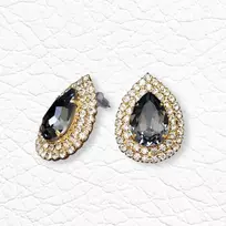 Diamond Sky Jewelry Auskarai moterims DiamondSky „Jasmine (Sidabrinis Night)“ su Swarovski kristalais
