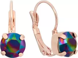 Diamond Sky Jewelry Auskarai moterims DiamondSky „Glory II (Rainbow Dark)“ su Swarovski kristalais