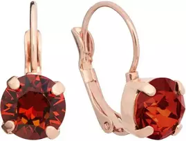 Diamond Sky Jewelry Auskarai moterims DiamondSky „Glory II (Smoked Amber)“ su Swarovski kristalais