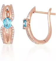 Auksiniai auskarai su briliantais Diamond Sky "Sparkling Moment"