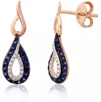 Auksiniai auskarai su briliantais Diamond Sky "Princess Teardrop II"