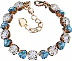 Diamond Sky Jewelry Apyrankė moterims DiamondSky „Romantic Tenderness II (Aquamarine Mėlyna)“ su Swarovski kristalais