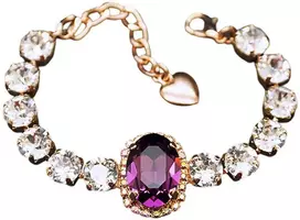 Diamond Sky Jewelry Apyrankė moterims DiamondSky „Sofia II (Amethyst)“ su Swarovski kristalais