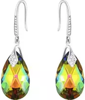 Diamond Sky Jewelry Sidabriniai auskarai moterims DiamondSky „Baroque III (Vitrail Medium)“ su Swarovski kristalais