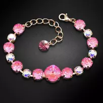 Diamond Sky Jewelry Apyrankė moterims DiamondSky „Glare II (Lotus Rožinė DeLite)“ su Swarovski kristalais