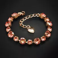 Diamond Sky Jewelry Apyrankė moterims DiamondSky „Classic IV (Rose Peach)“ su Swarovski kristalais