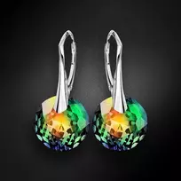 Diamond Sky Jewelry Sidabriniai auskarai moterims DiamondSky „Marianne (Vitrail Medium)“ su Swarovski kristalais