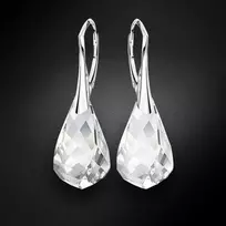 Diamond Sky Jewelry Sidabriniai auskarai moterims DiamondSky „Helix“ su Swarovski kristalais