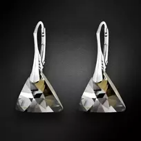 Diamond Sky Jewelry Sidabriniai auskarai moterims DiamondSky „Osiris (Sidabrinis Night)“ su Swarovski kristalais