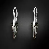 Diamond Sky Jewelry Sidabriniai auskarai moterims DiamondSky „Spike (Sidabrinis Night)“ su Swarovski kristalais