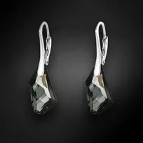 Diamond Sky Jewelry Sidabriniai auskarai moterims DiamondSky „Hyperborea (Sidabrinis Night)“ su Swarovski kristalais