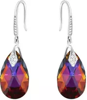 Diamond Sky Jewelry Sidabriniai auskarai moterims DiamondSky „Baroque III (Volcano)“ su Swarovski kristalais