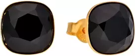 Diamond Sky Jewelry Sidabriniai auskarai moterims DiamondSky „Glare (Jet)“ su Swarovski kristalais