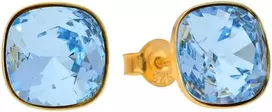 Diamond Sky Jewelry Sidabriniai auskarai moterims DiamondSky „Glare (Aquamarine)“ su Swarovski kristalais