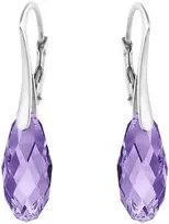 Diamond Sky Jewelry Sidabriniai auskarai moterims DiamondSky „Enchanté (Tanzanite)" su Swarovski kristalais