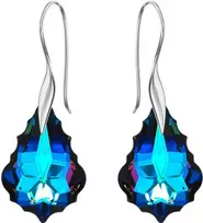 Diamond Sky Jewelry Sidabriniai auskarai moterims DiamondSky „Baroque IV (Meridian Mėlyna)" su Swarovski kristalais
