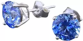 Diamond Sky Jewelry Sidabriniai auskarai moterims DiamondSky „Juno (Arctic Mėlyna)“ su Swarovski kristalais