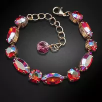 Diamond Sky Jewelry Apyrankė moterims DiamondSky „Chic II (Light Siam Shimmer)“ su Swarovski kristalais