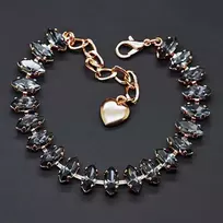 Diamond Sky Jewelry Apyrankė moterims DiamondSky „Ornella II (Sidabrinis Night)“ su Swarovski kristalais