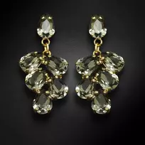 Diamond Sky Jewelry Auskarai moterims DiamondSky „Amber II (Juodas Diamond)“ su Preciosa kristalais