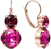 Diamond Sky Jewelry Auskarai moterims DiamondSky „Glare (Fuchsia)“ su Preciosa kristalais