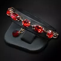 Diamond Sky Jewelry Apyrankė moterims DiamondSky „Chic II (Scarlet)“ su Swarovski kristalais