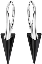 Diamond Sky Jewelry Sidabriniai auskarai moterims DiamondSky „Spike II (Jet)“ su Swarovski kristalais