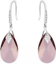 Diamond Sky Jewelry Sidabriniai auskarai moterims DiamondSky „Baroque III (Antique Rožinė)“ su Swarovski kristalais