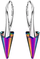 Diamond Sky Jewelry Sidabriniai auskarai moterims DiamondSky „Spike II (Vitrail Medium)“ su Swarovski kristalais