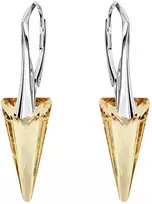 Diamond Sky Jewelry Sidabriniai auskarai moterims DiamondSky „Spike II (Golden Shadow)“ su Swarovski kristalais